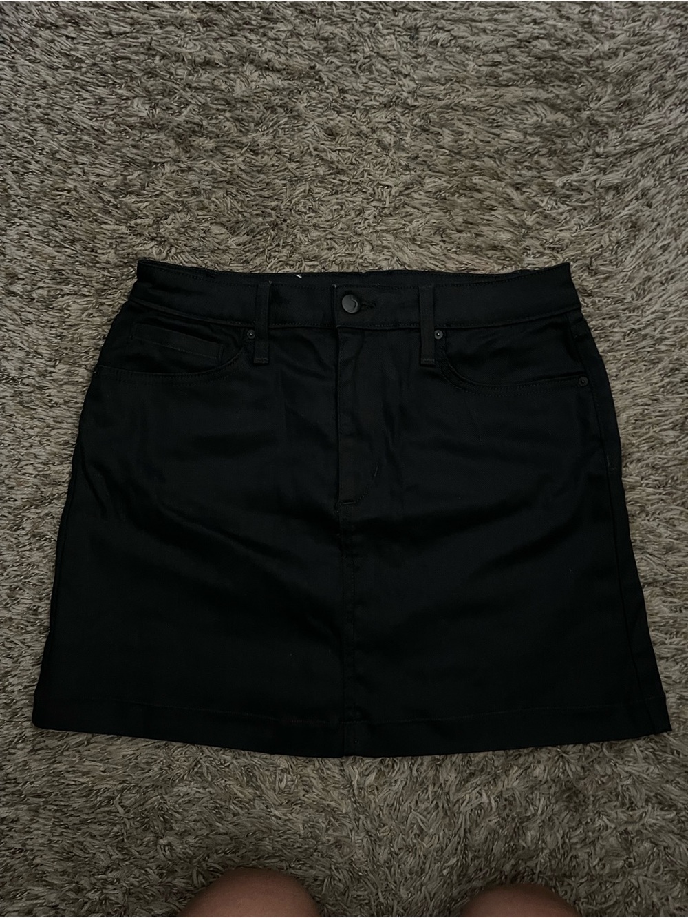 Joe's Jeans Black Mini Skirt with Front Button
